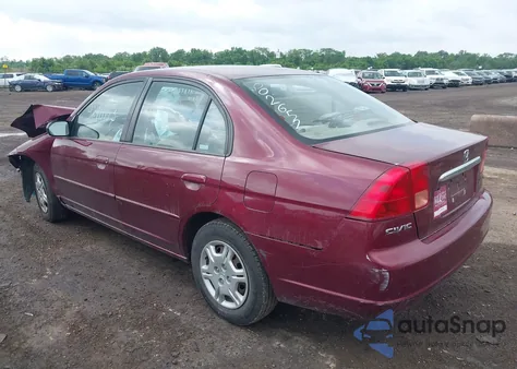2002 Honda Civic Lx из США, поврежденный, VIN 1HGES16522L002652
